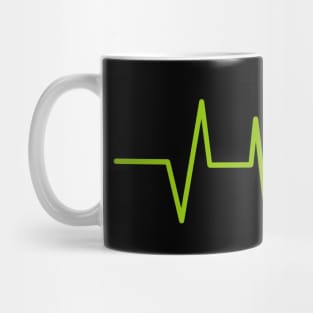 Green Heartbeat Ends In Plants - Vegetarism - Go Vegan Mug